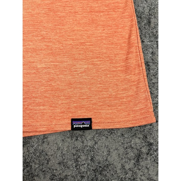 Patagonia Capilene Cool Daily Shirt Mens XL Orange Stripe Short Sleeve EUC - Picture 4 of 7